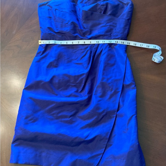 J. Crew Blue Ruched Strapless Cocktail Dress - Picture 7 of 10
